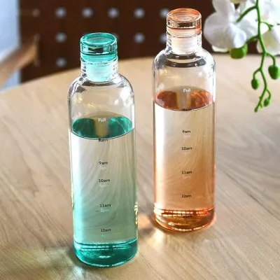 Elegant Transparent Glass Water Bottle